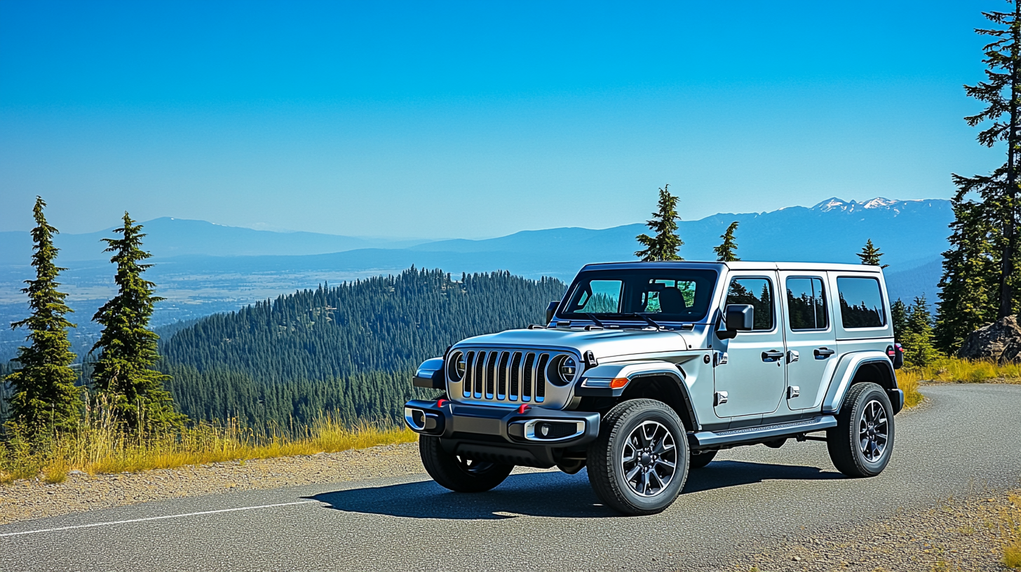 Silver Jeep wrangler spokane rental