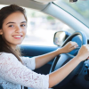 A young driver with a rental car